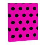 Hot Pink and Black Polka Dots Canvas Print Gallery Image 8