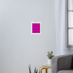 Hot Pink and Black Polka Dots Art Print Gallery Image 3