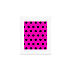 Hot Pink and Black Polka Dots Art Print Gallery Image 1