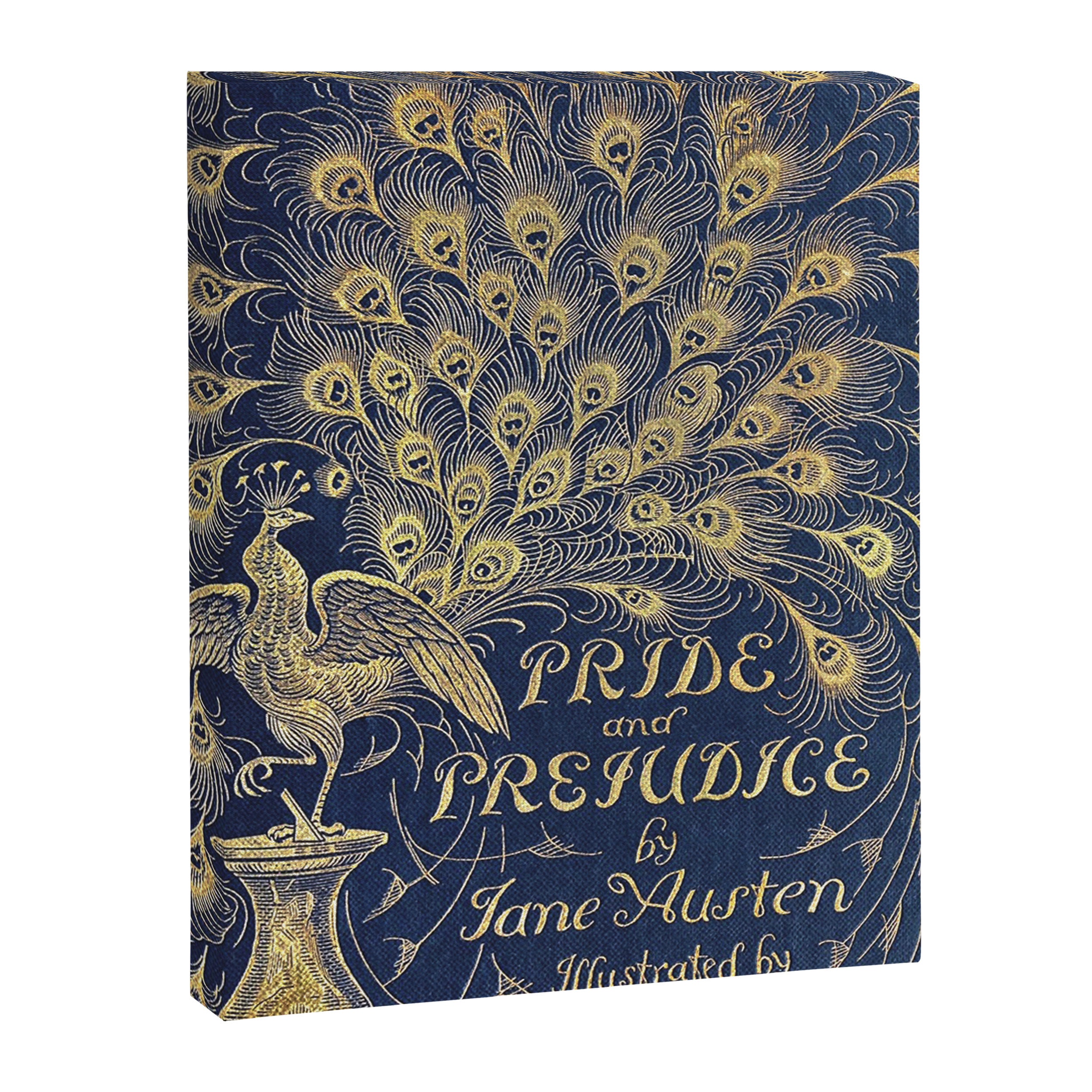 Pride and Prejudice by Jane Austen Vintage Peacock Book Cover Canvas Print Gallery Image 3