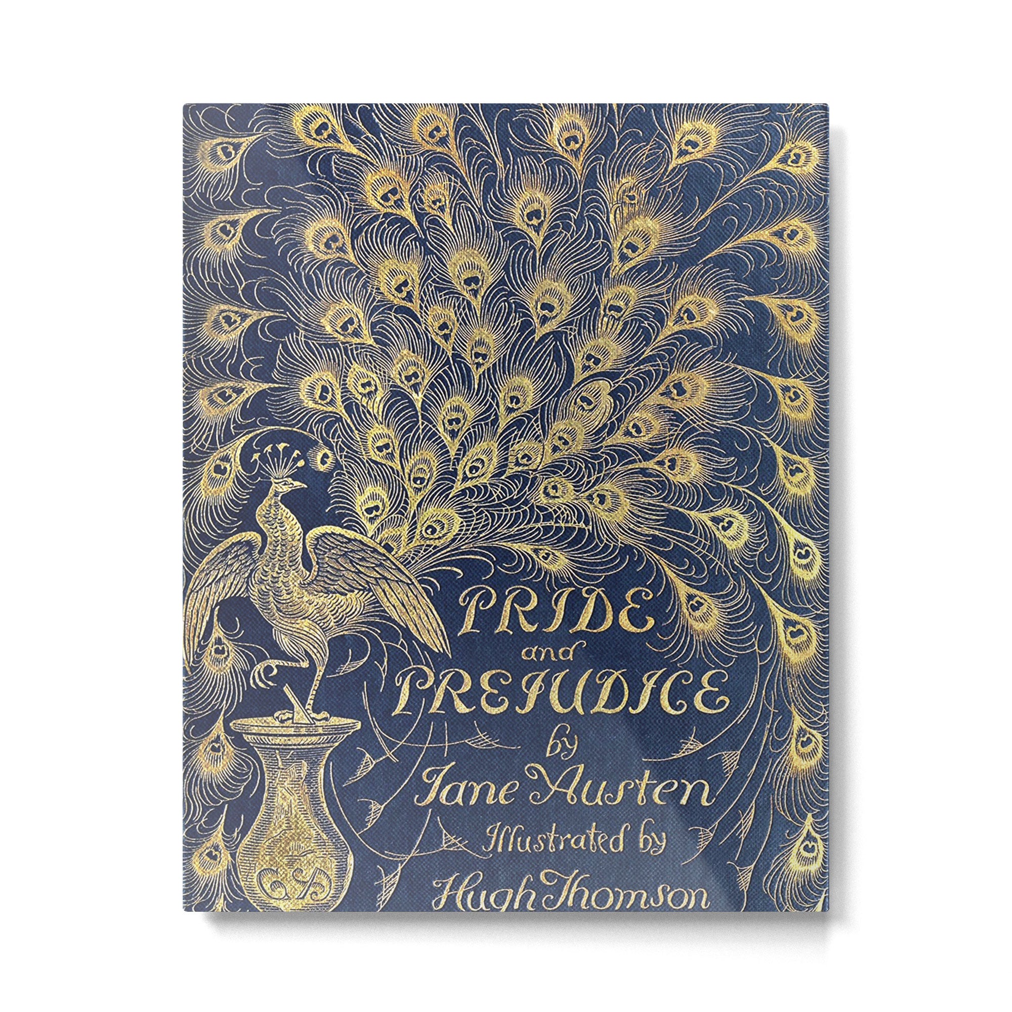 Pride and Prejudice by Jane Austen Vintage Peacock Book Cover Metal Print Gallery Image 6