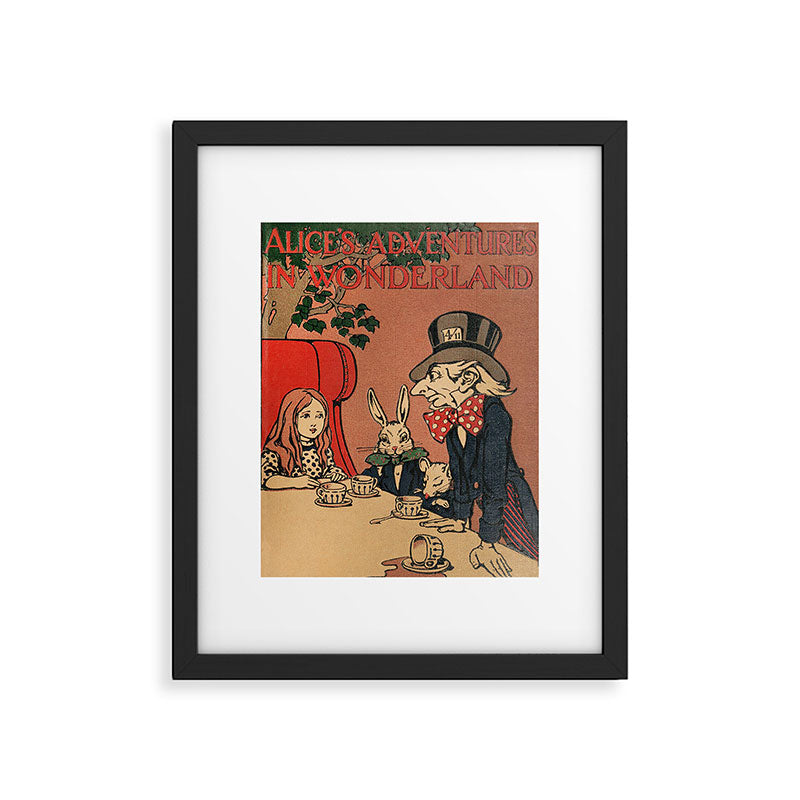 Vintage Alice's Adventures in Wonderland Book Cover Framed Art Print Gallery Image 5