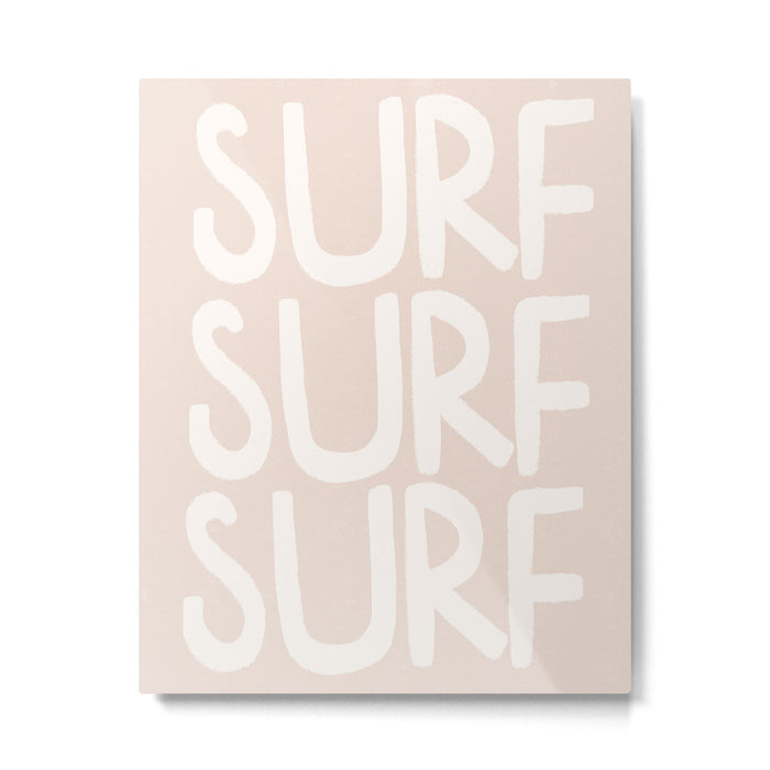 Boho Surf Surf Surf Print Metal Print Gallery Image 1
