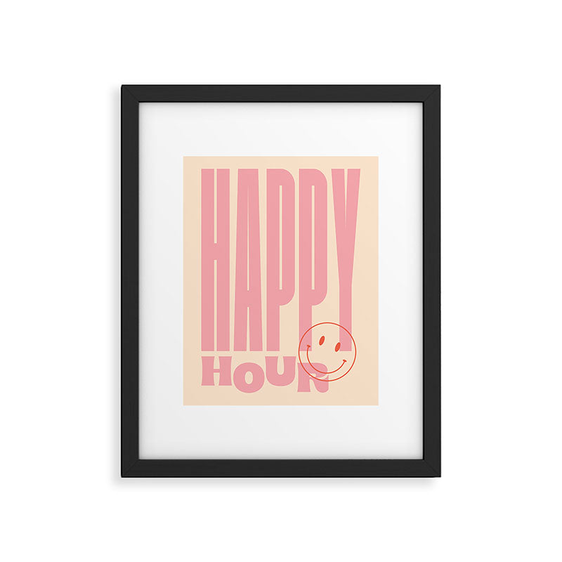 Happy Hour Pink Framed Art Print Gallery Image 5