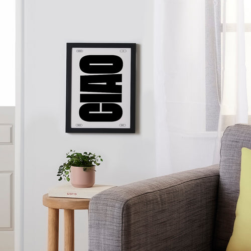 Ciao Bold Typography Framed Poster