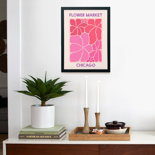 Flower Market Chicago Framed Poster