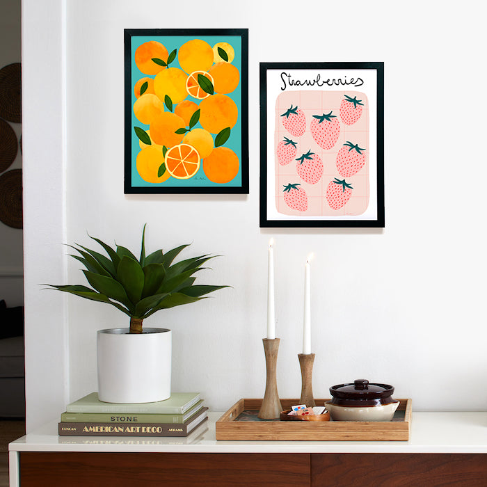 Fresh Fruit Set Framed Poster