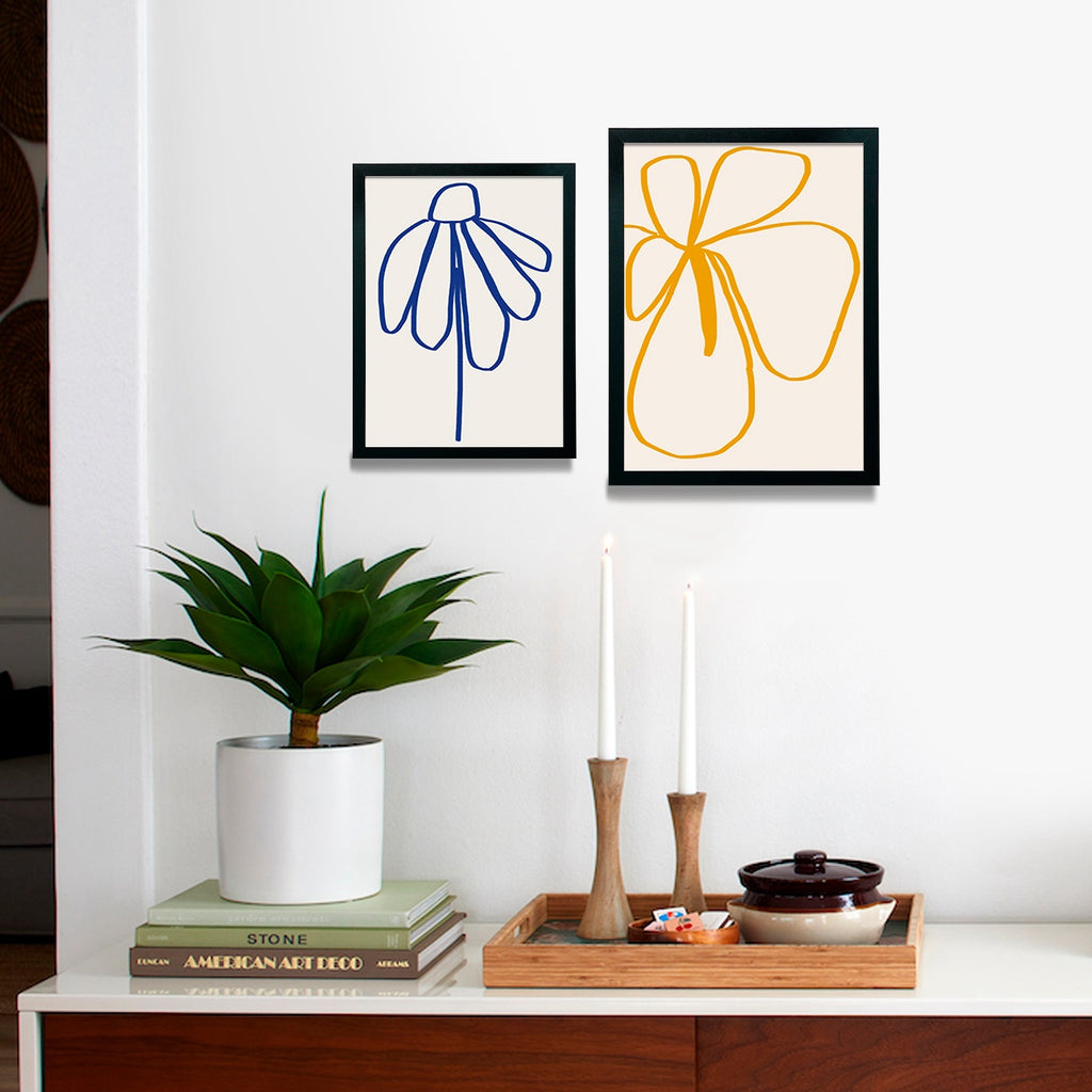 Minimal Flora Set Framed Poster