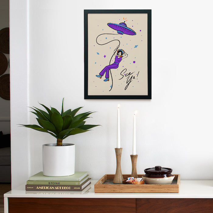 See Ya Purple Framed Poster