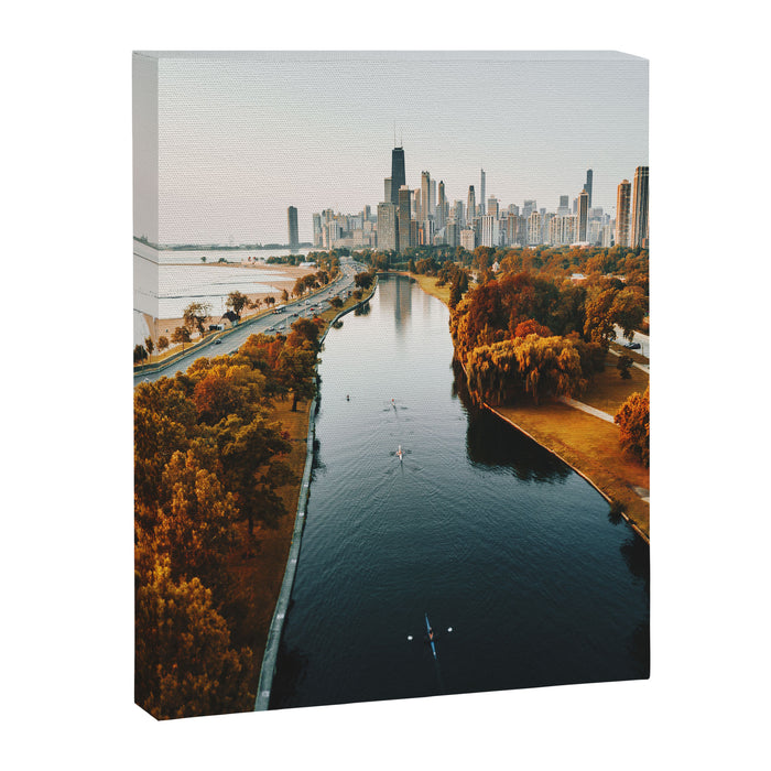 chicago aerial view Canvas Print Gallery Image 1