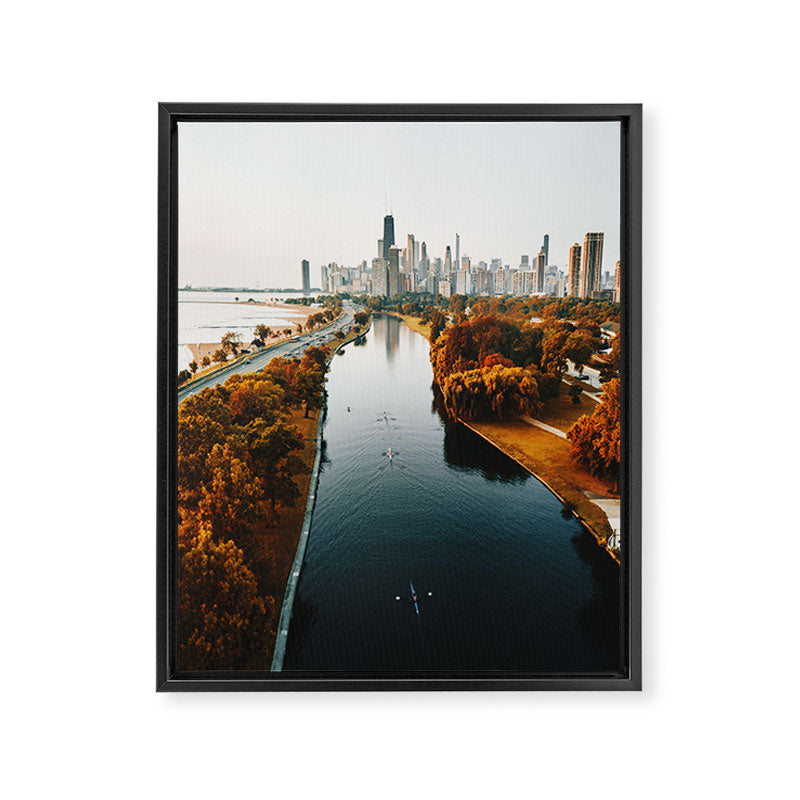 chicago aerial view Framed Canvas Print Gallery Image 6
