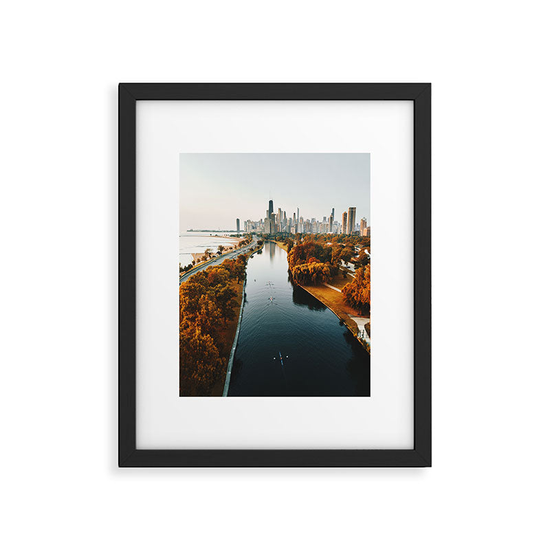 chicago aerial view Framed Art Print Gallery Image 5