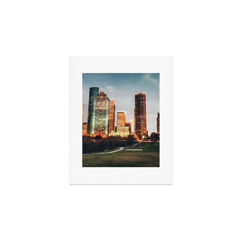 houston skyline Art Print Gallery Image 1