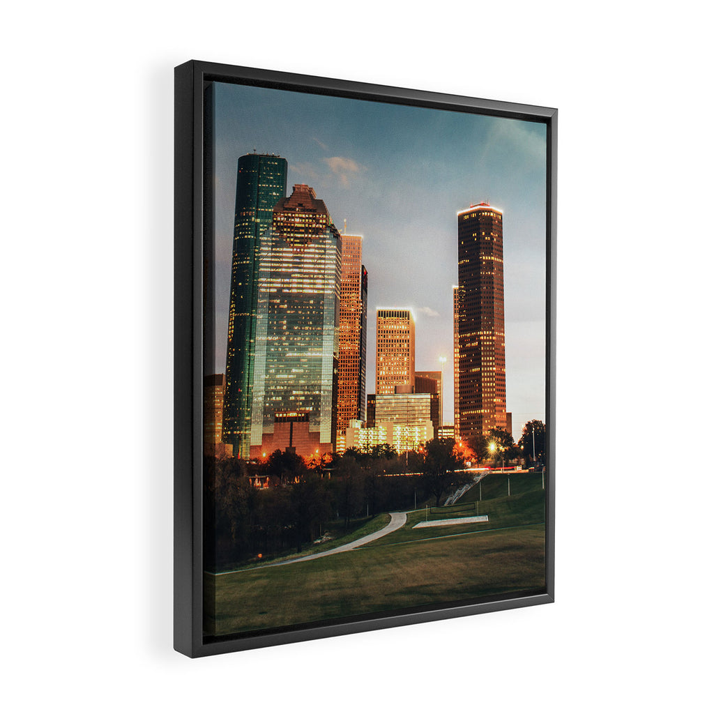 houston skyline Framed Canvas Print Gallery Image 2
