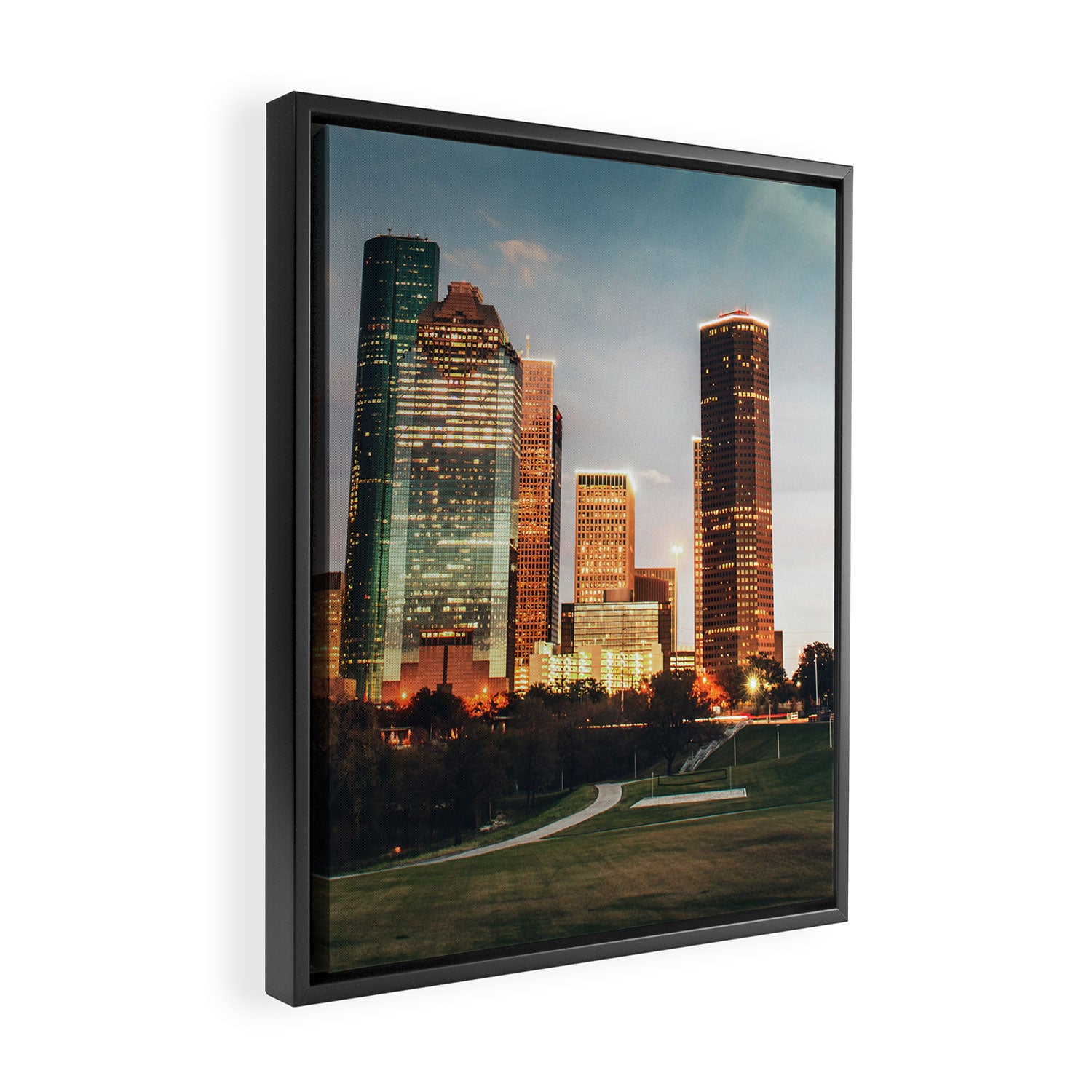 houston skyline Framed Canvas Print Gallery Image 2