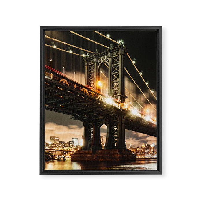 manhattan bridge Framed Canvas Print Gallery Image 1