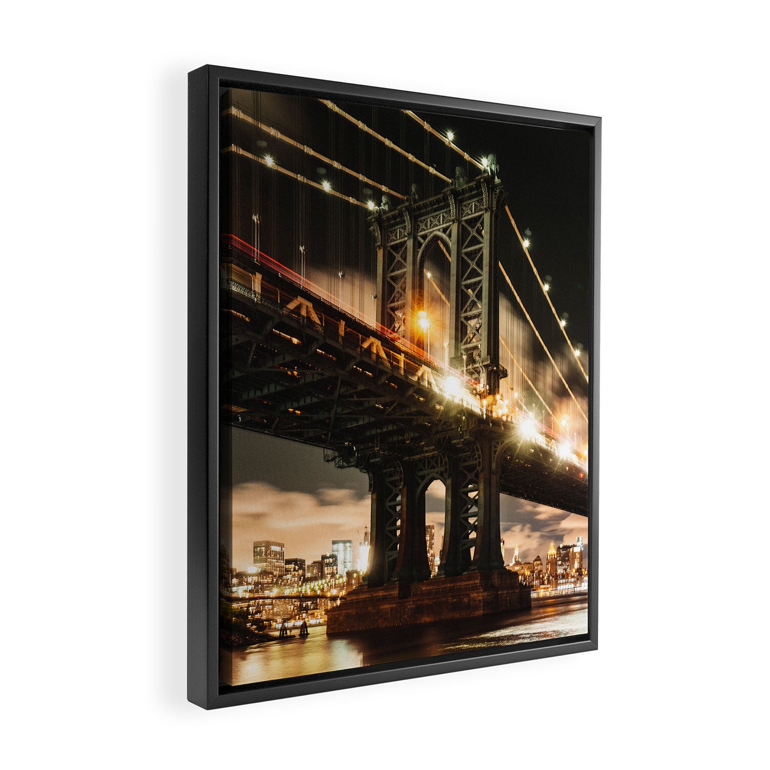 manhattan bridge Framed Canvas Print Gallery Image 2