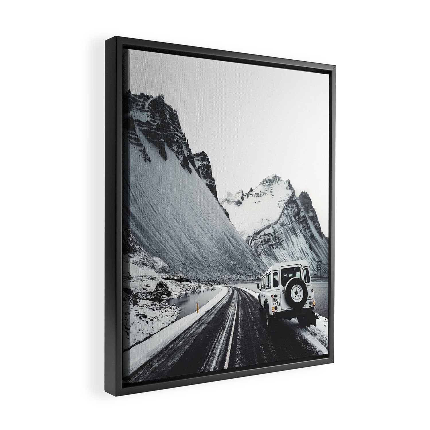 on the road in iceland Framed Canvas Print Gallery Image 2
