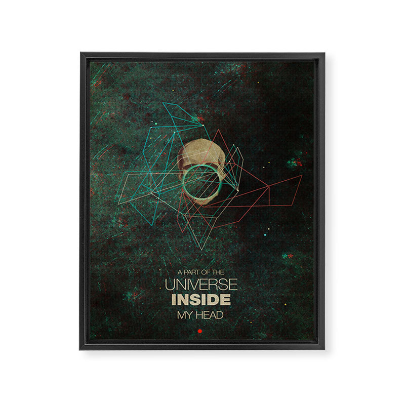 A Part Of The Universe Inside My Head Framed Canvas Print Gallery Image 6