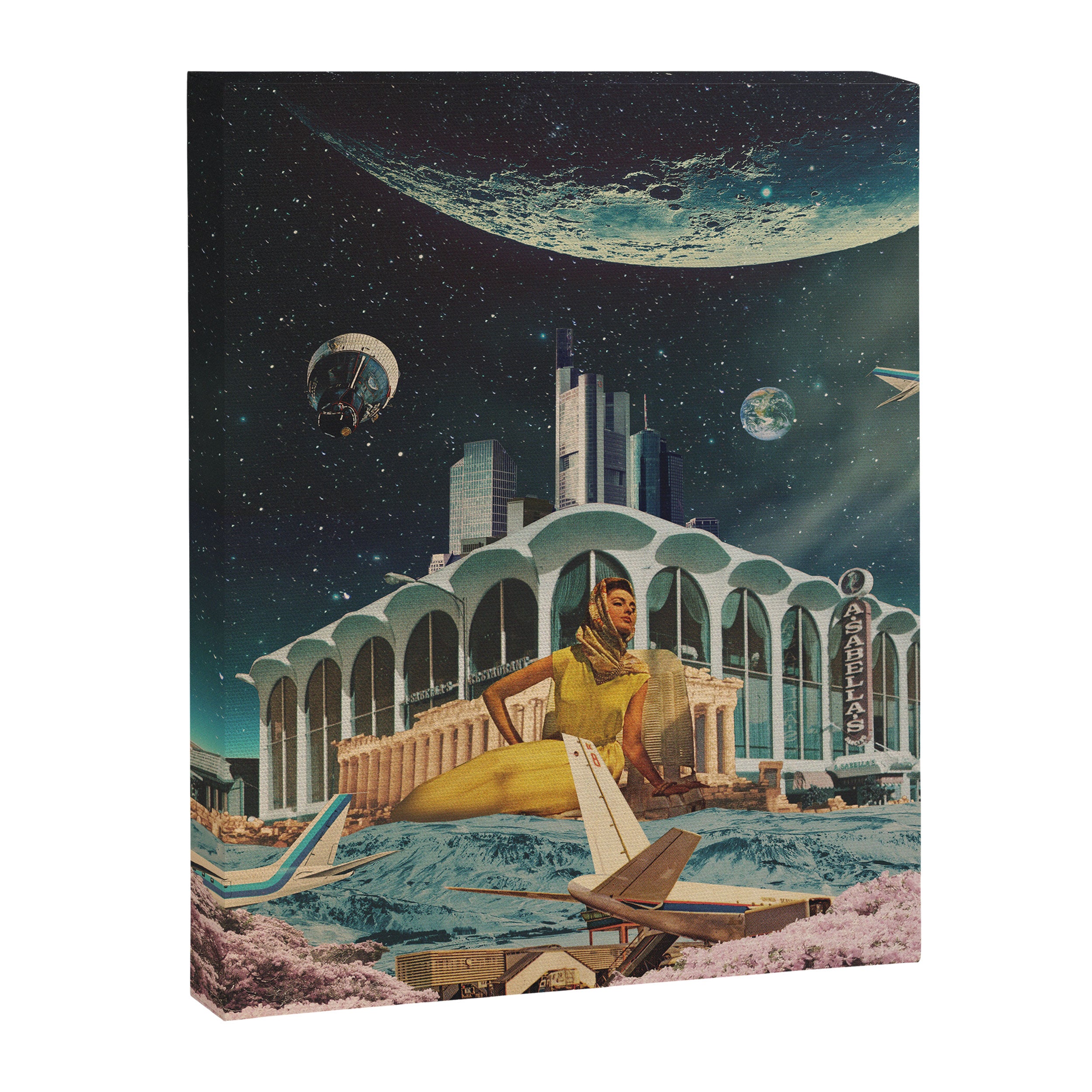 a Postcard from year 2345 Canvas Print Gallery Image 6