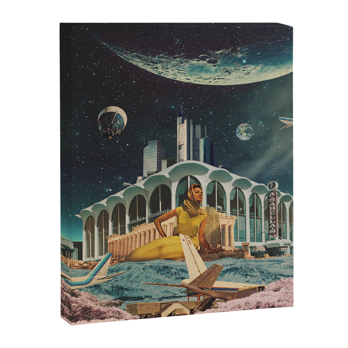 a Postcard from year 2345 Canvas Print Gallery Image 1