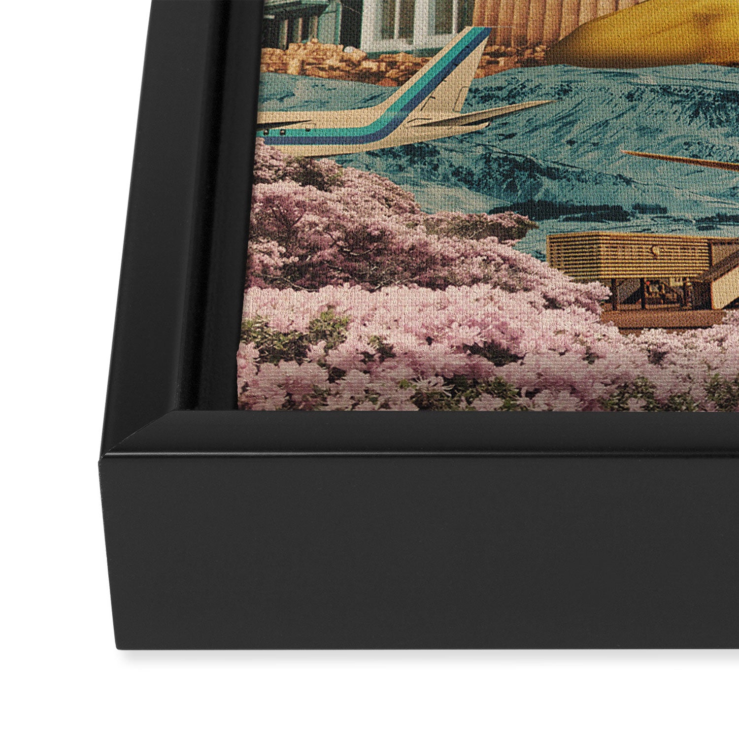 a Postcard from year 2345 Framed Canvas Print Gallery Image 3