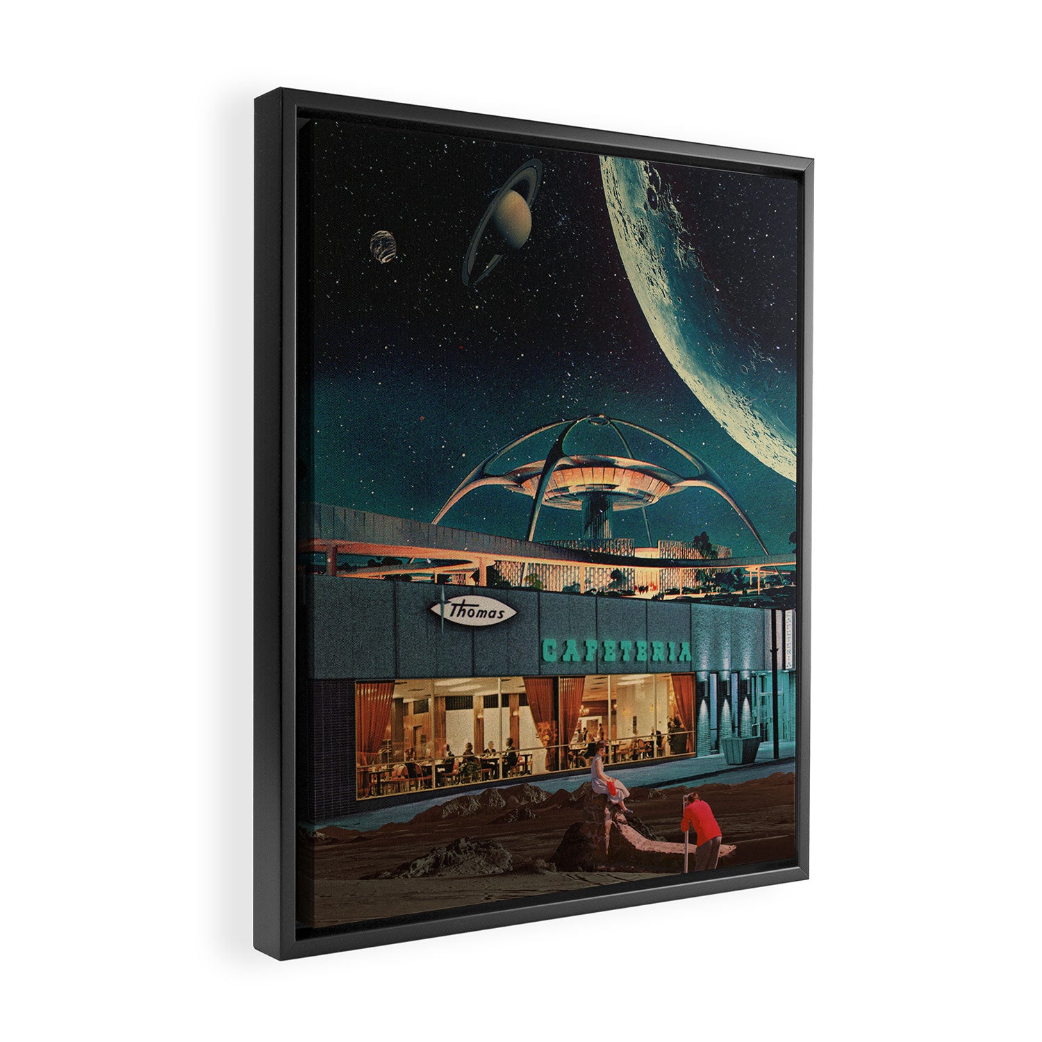 a Postcard from year 2346 Framed Canvas Print Gallery Image 2