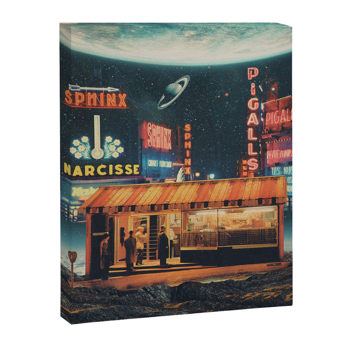 a Postcard from year 2347 Canvas Print Gallery Image 1