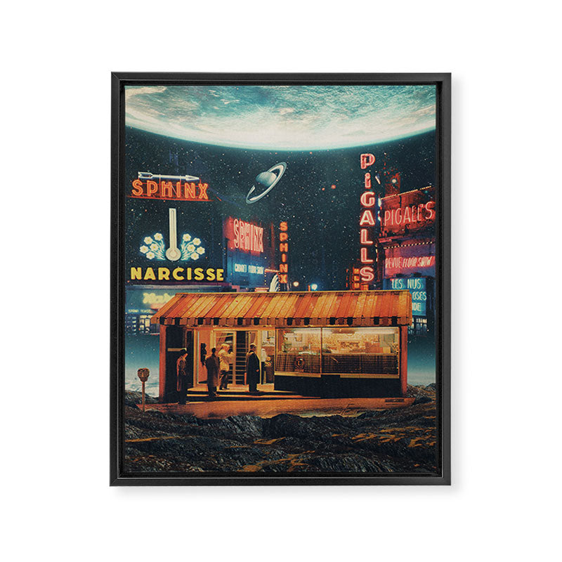 a Postcard from year 2347 Framed Canvas Print Gallery Image 6