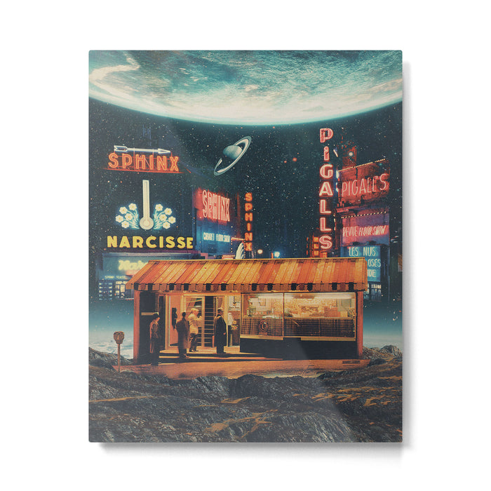 a Postcard from year 2347 Metal Print Gallery Image 1