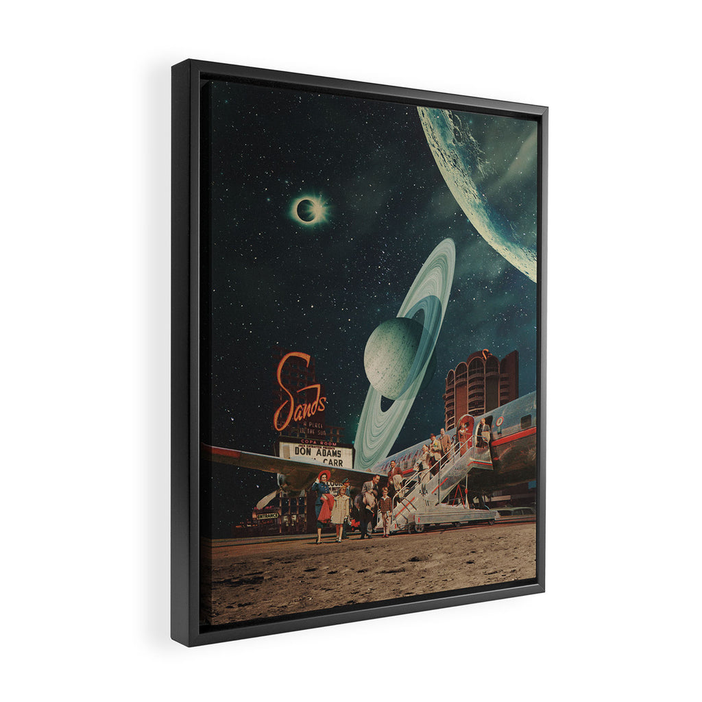 a Postcard from year 2348 Framed Canvas Print Gallery Image 2