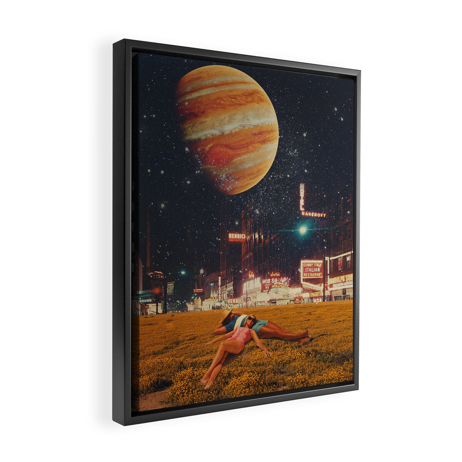 a postcard from year 2349 Framed Canvas Print Gallery Image 2