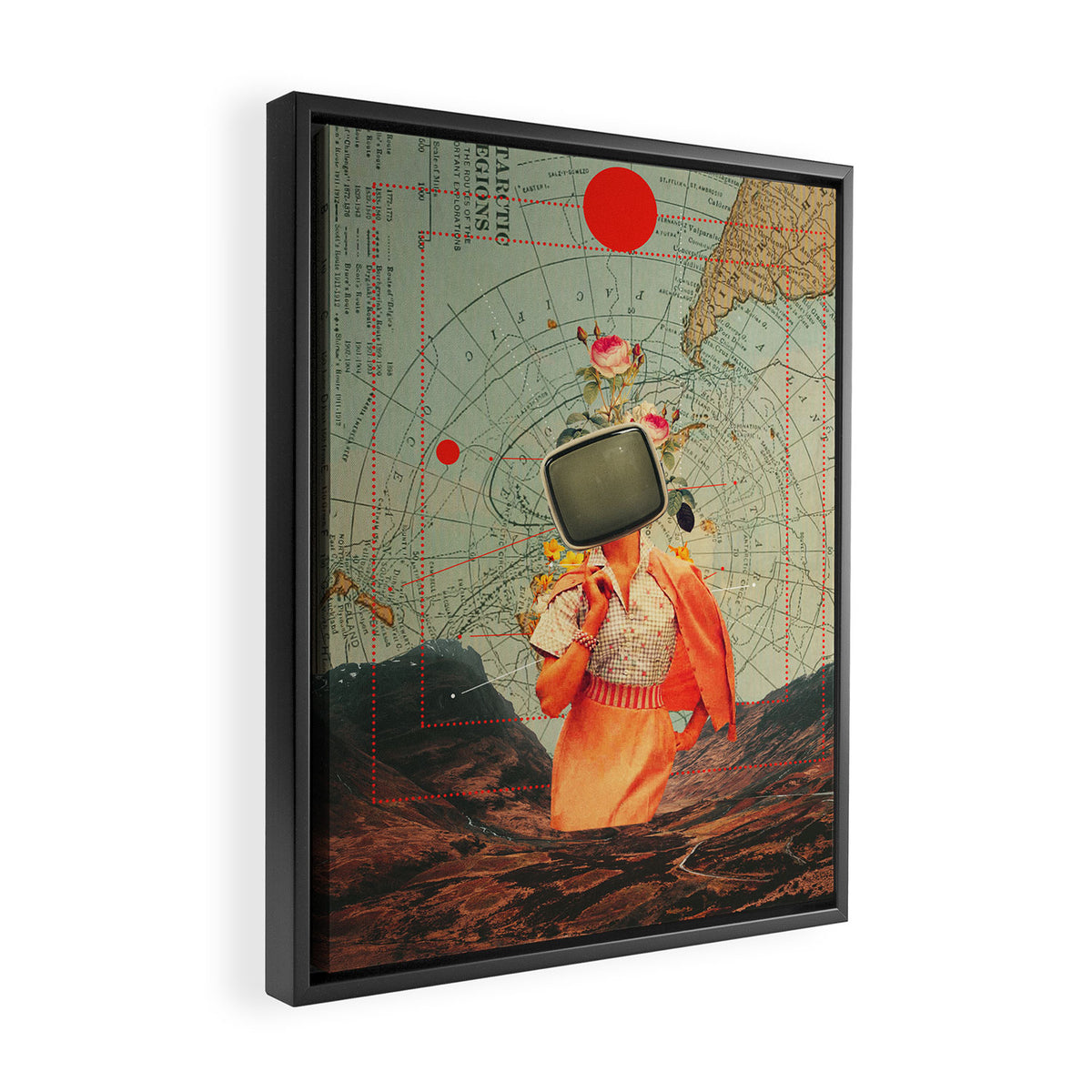 Antarctic Broadcast Framed Canvas Print Gallery Image 2
