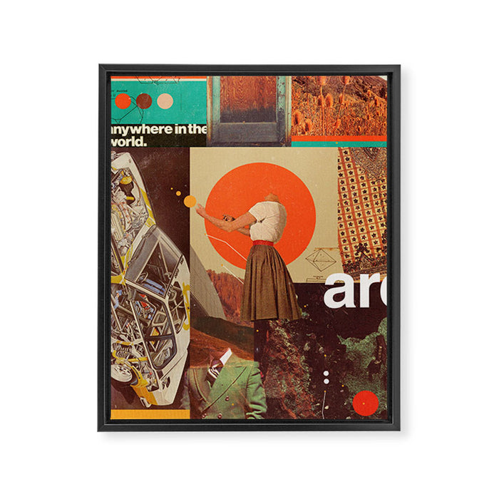 Archival World Framed Canvas Print Gallery Image 1