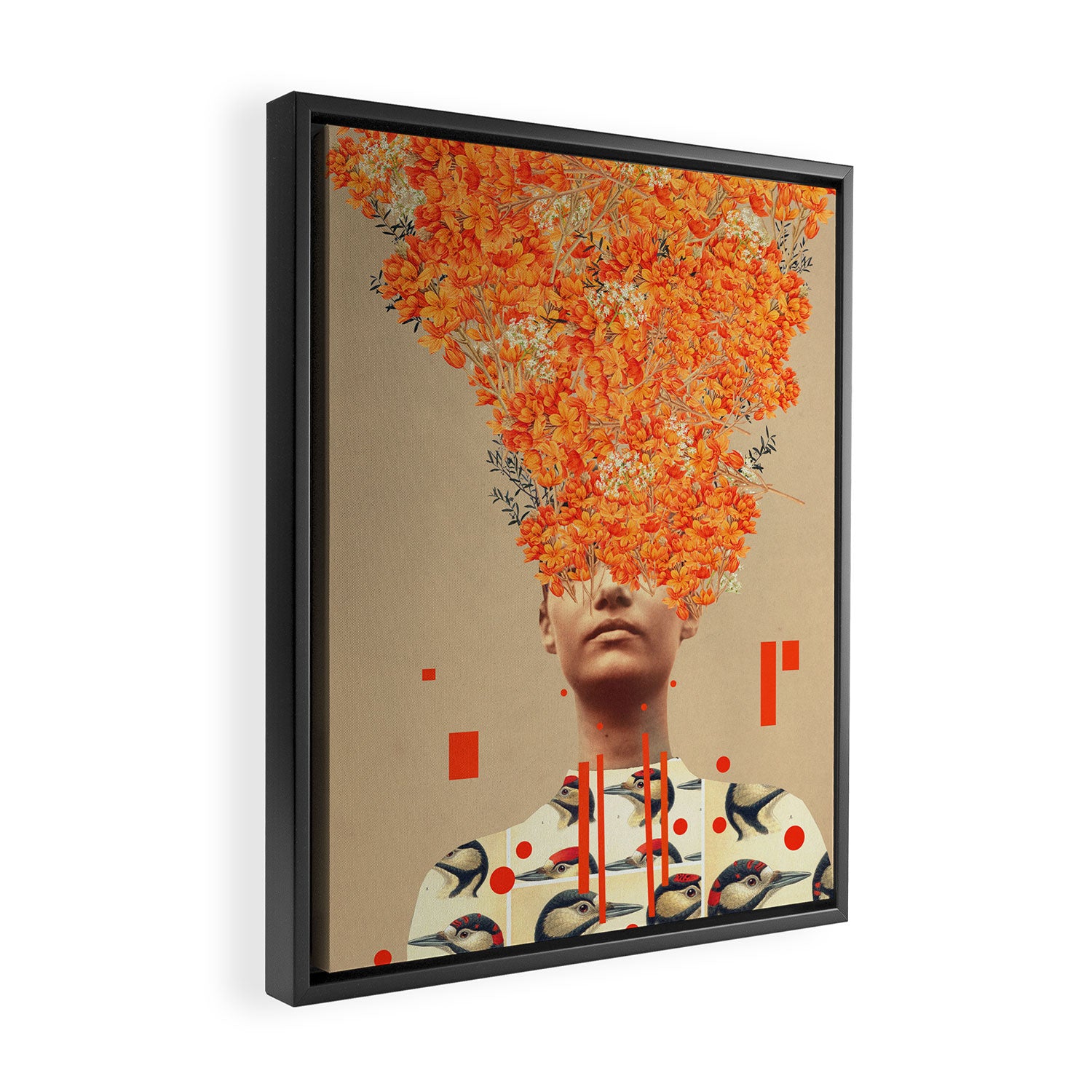 Bird Flight in Autumn Framed Canvas Print Gallery Image 2