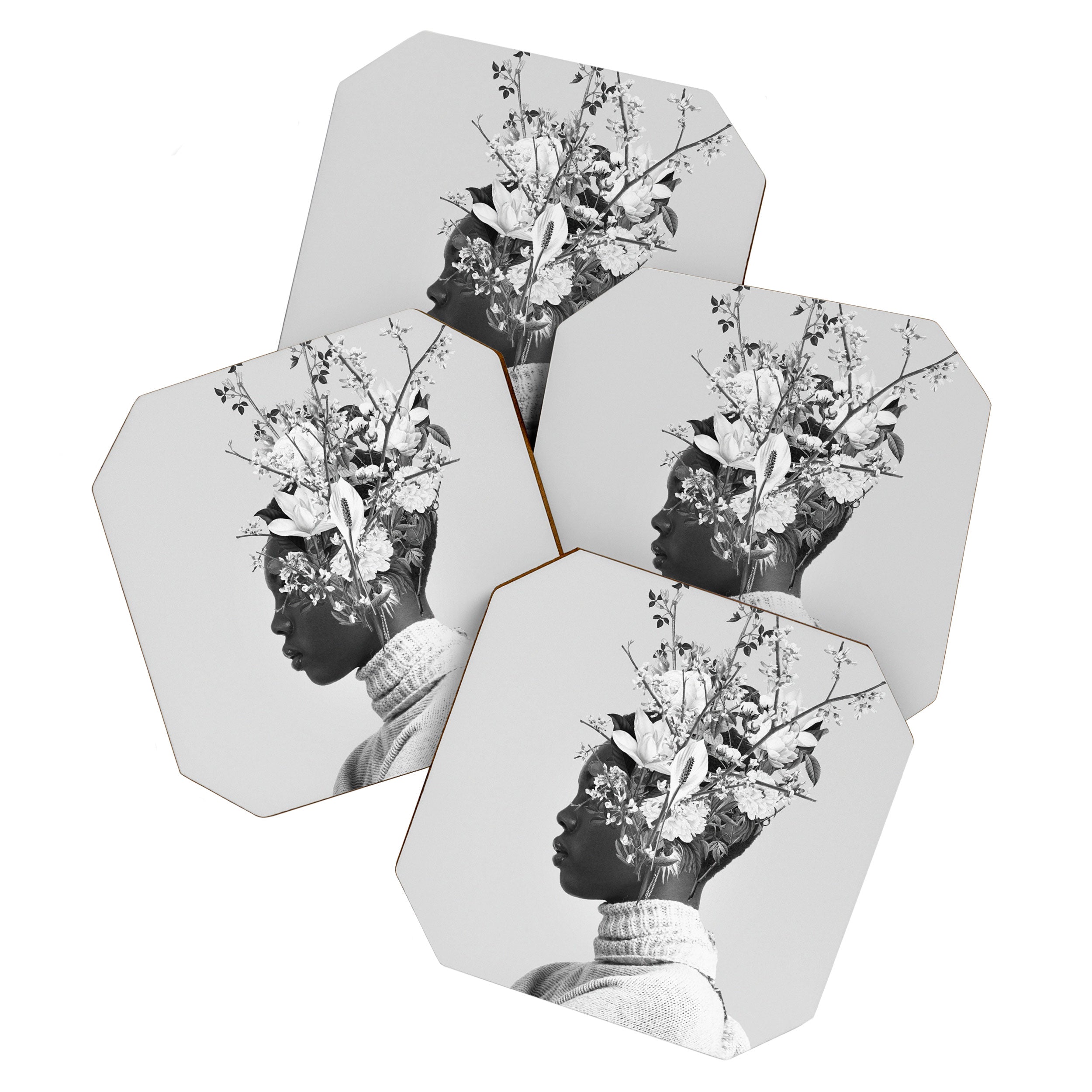 Bloom in White Coaster Gallery Image 1