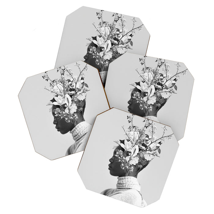 Bloom in White Coaster Gallery Image 1