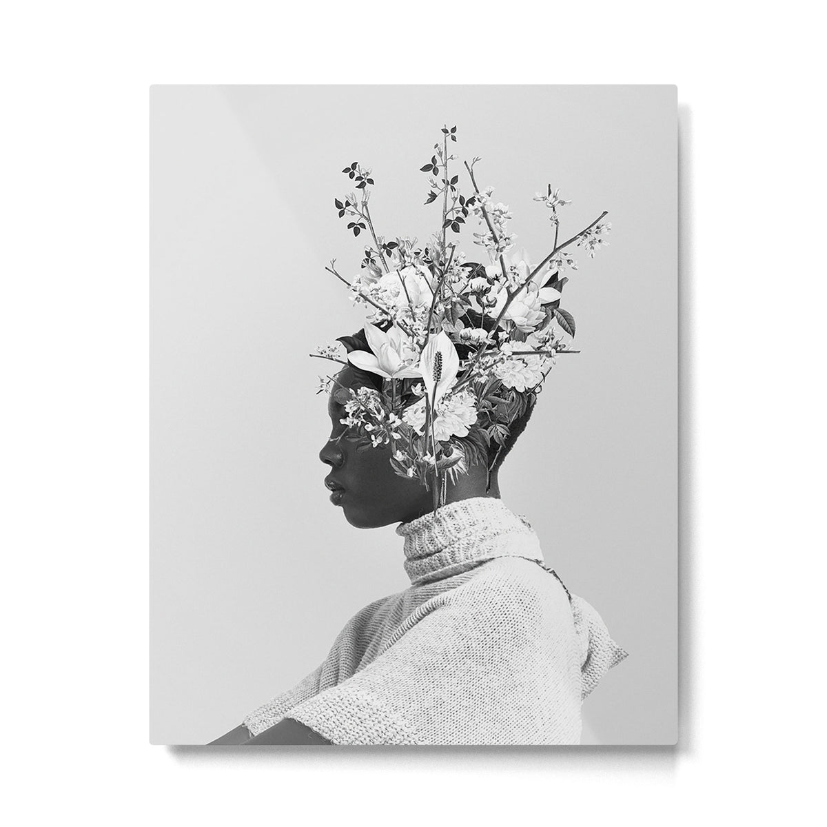 Bloom in White Metal Print Gallery Image 4