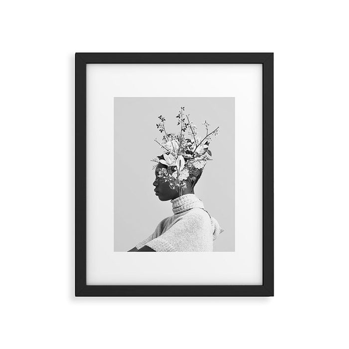 Bloom in White Framed Art Print Gallery Image 1