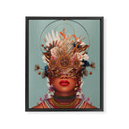 Blossom in a golden asymmetry Framed Canvas Print Gallery Image 6