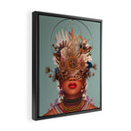 Blossom in a golden asymmetry Framed Canvas Print Gallery Image 2