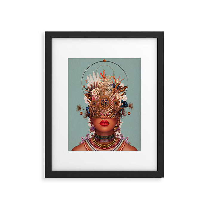 Blossom in a golden asymmetry Framed Art Print Gallery Image 1