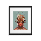 Blossom in a golden asymmetry Framed Art Print Gallery Image 5