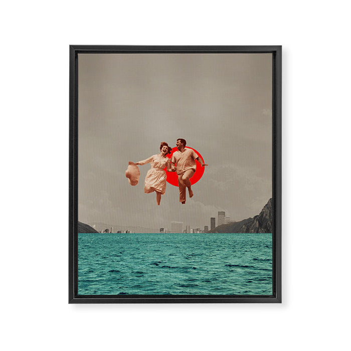Don't Look Back Framed Canvas Print Gallery Image 1