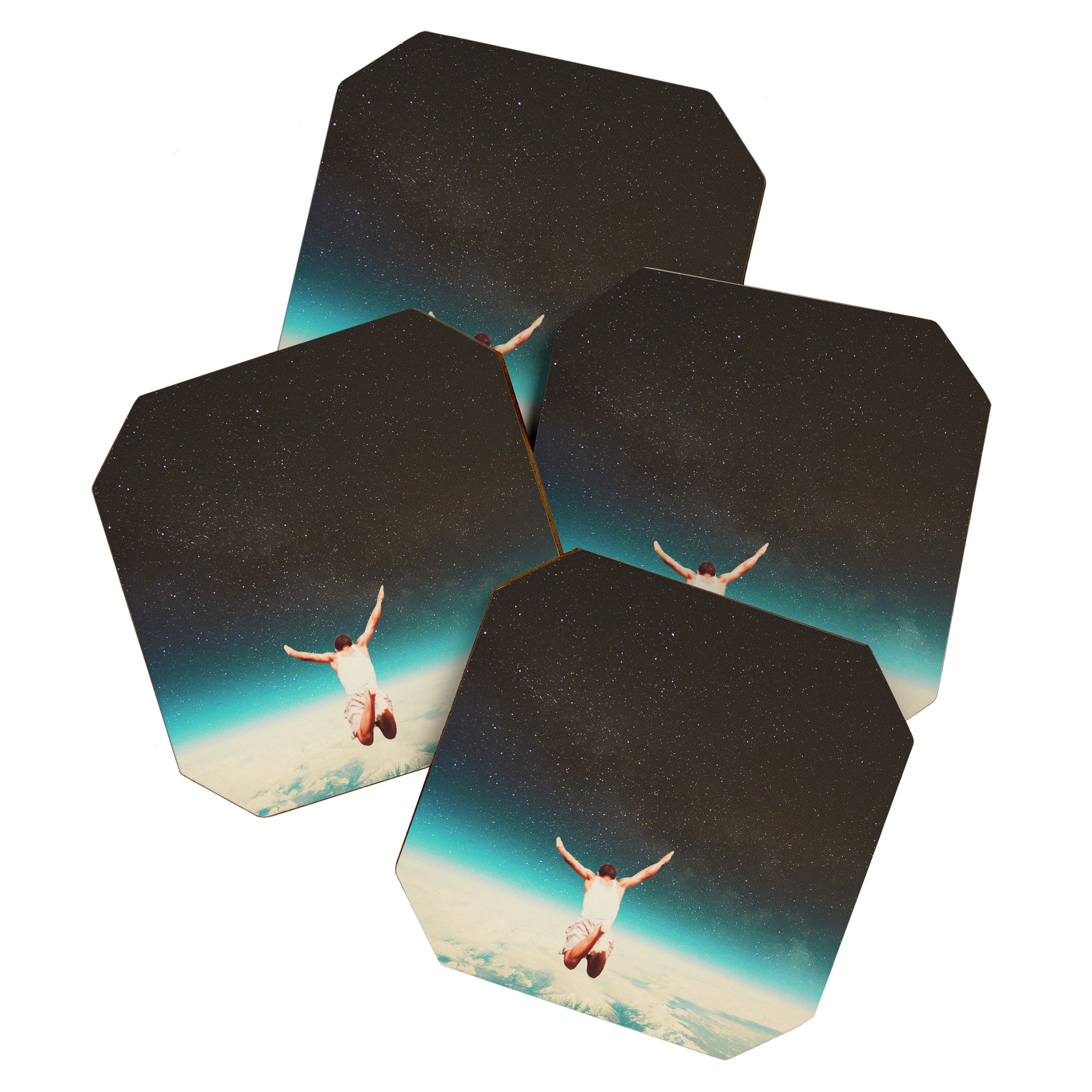Falling with a hidden smile Coaster Gallery Image 1