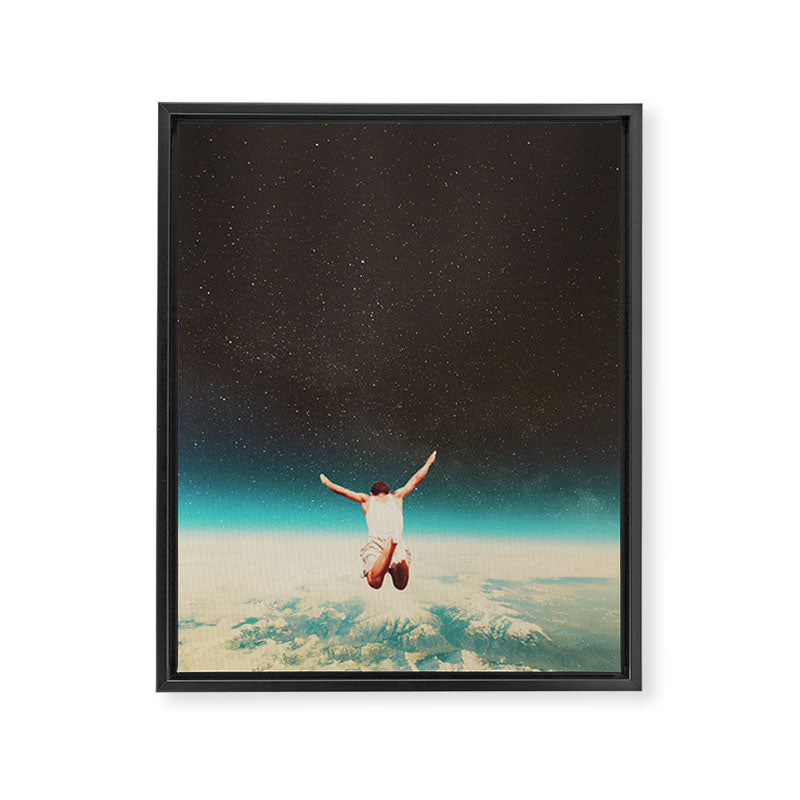 Falling with a hidden smile Framed Canvas Print Gallery Image 6