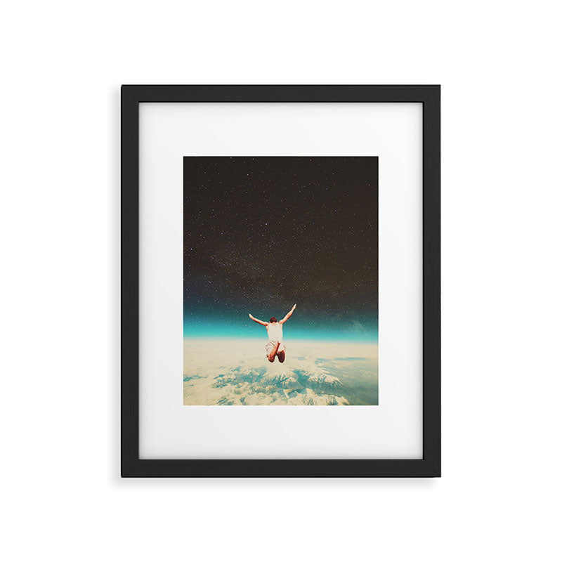 Falling with a hidden smile Framed Art Print Gallery Image 4