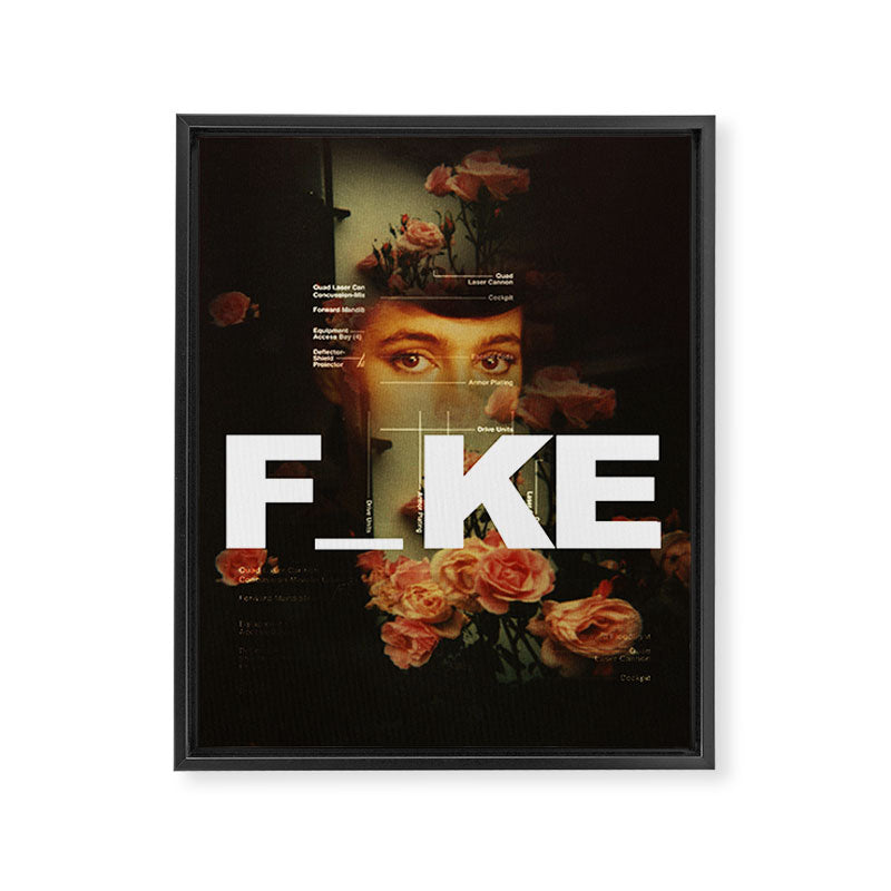 F_ke Framed Canvas Print Gallery Image 6