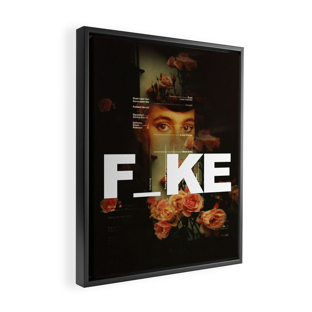 F_ke Framed Canvas Print Gallery Image 2