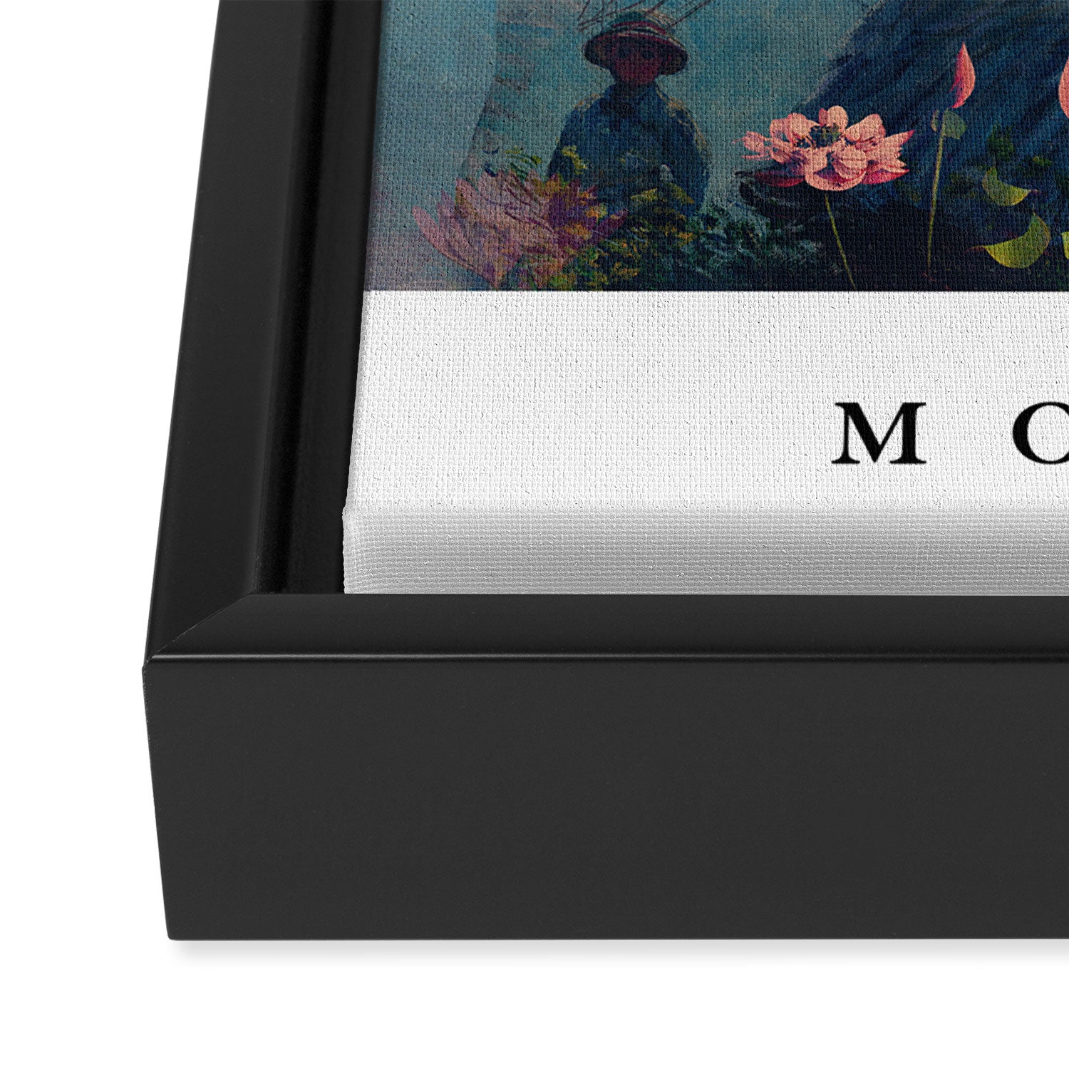 For Claude Monet - with border Framed Canvas Print Gallery Image 3